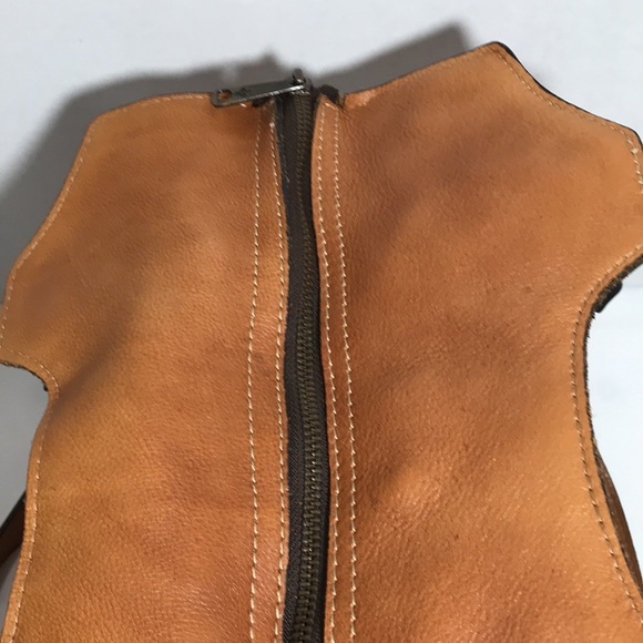 Patricia Nash Large Tan Leather Shoulder Crossbody - Picture 12 of 16